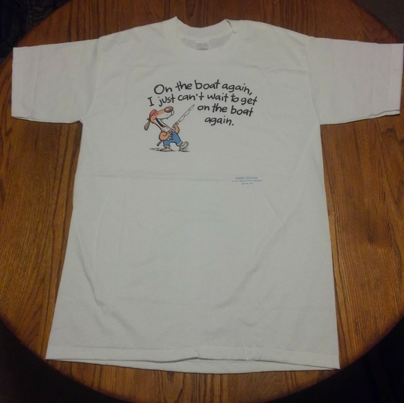 Vintage Fishing Dog Shirt XL Single Stitch made US - Picture 13 of 14